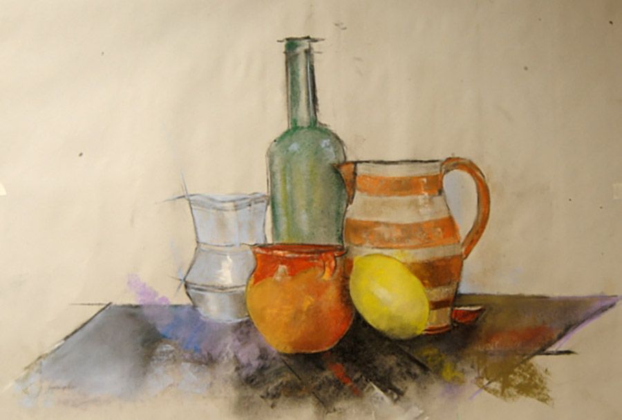 Ximo Vives. Bodegó. Pastel 