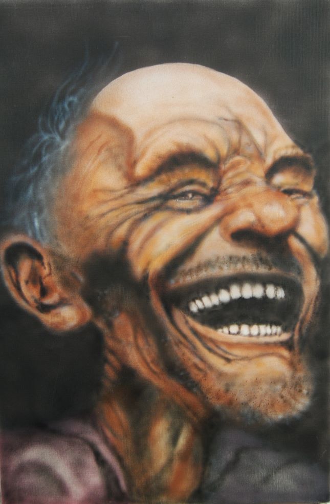 Miguel Nieto. caras, rostros. Aerograf 
