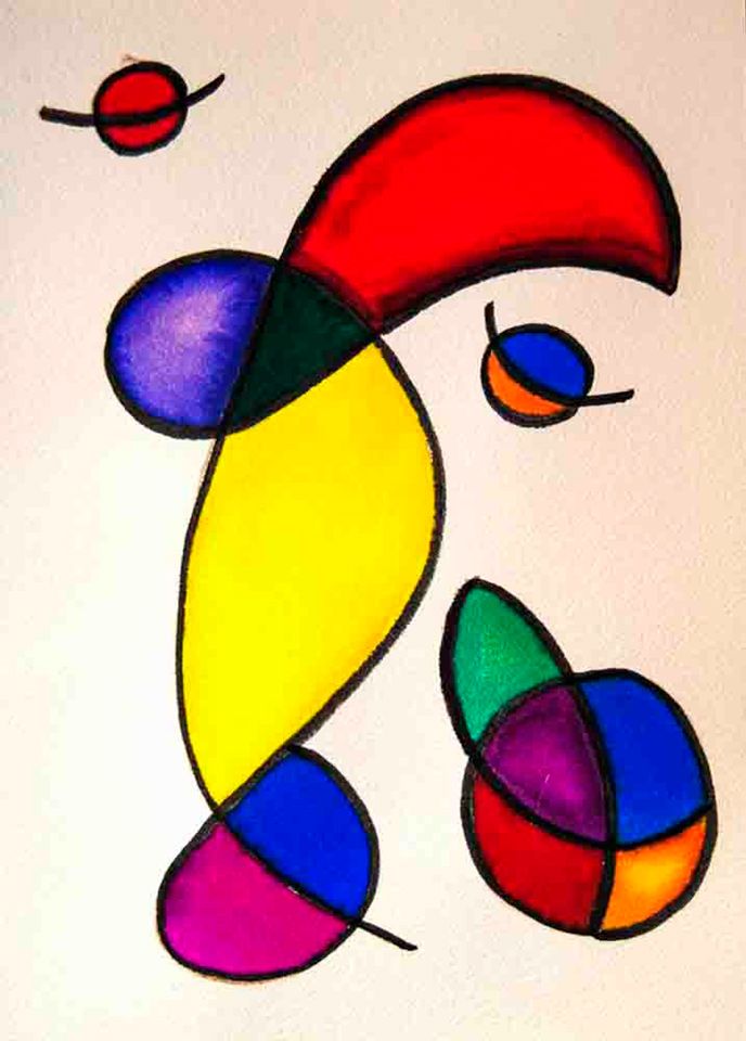 Marina Moltedo. Aquarel·la. Abstracte. Paper 