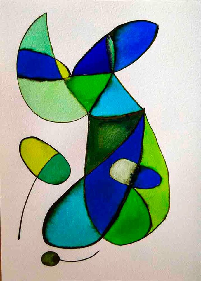 Marina Moltedo. Aquarel·la. Abstracte. Paper 