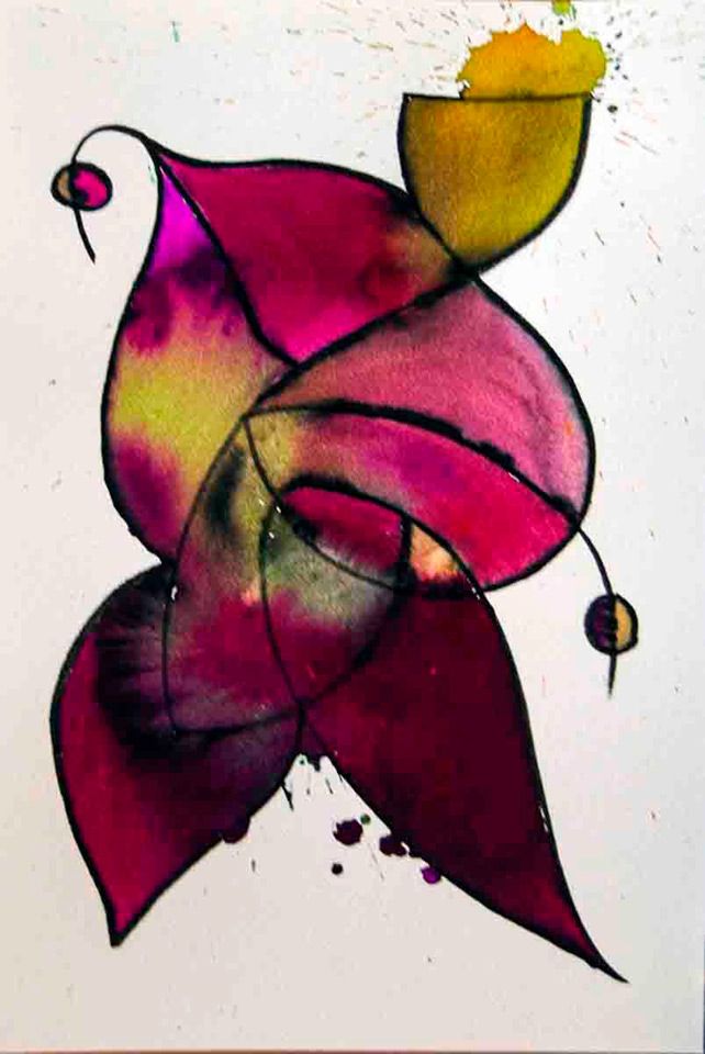 Marina Moltedo. Aquarel·la. Abstracte. Paper 