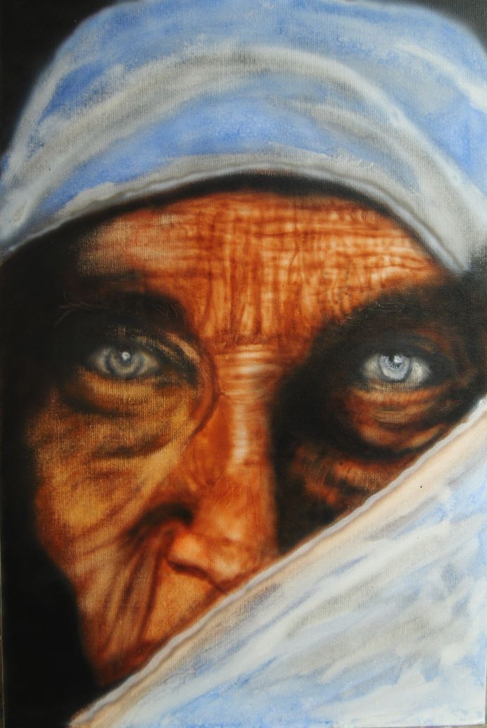 Miguel Nieto. caras, rostros. Aerograf 